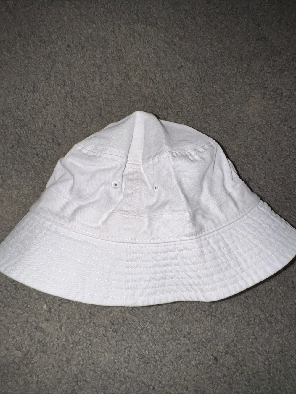 Classic White Cotton Bucket Hat for Women